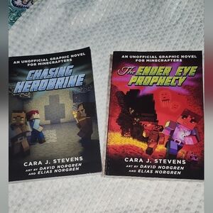 MINECRAFT SET OF 2 GRAPHIC NOVELS FROM CARA J STEVENS BOOKS